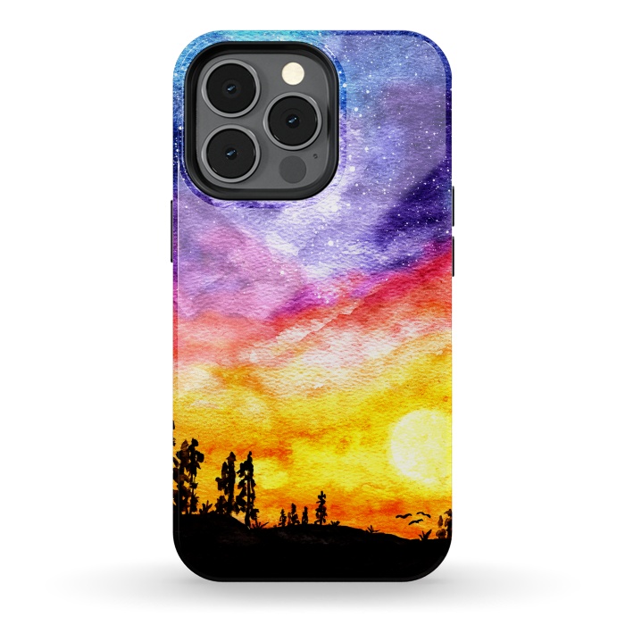 iPhone 13 pro StrongFit Galaxy Sunset Dream  by Tigatiga