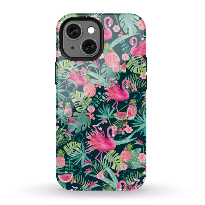 iPhone 13 mini StrongFit Tropical Summer by gingerlique