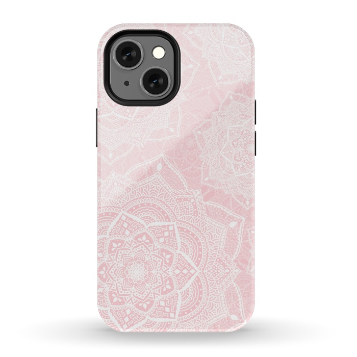 iPhone 13 mini StrongFit Pink mandalas by Jms