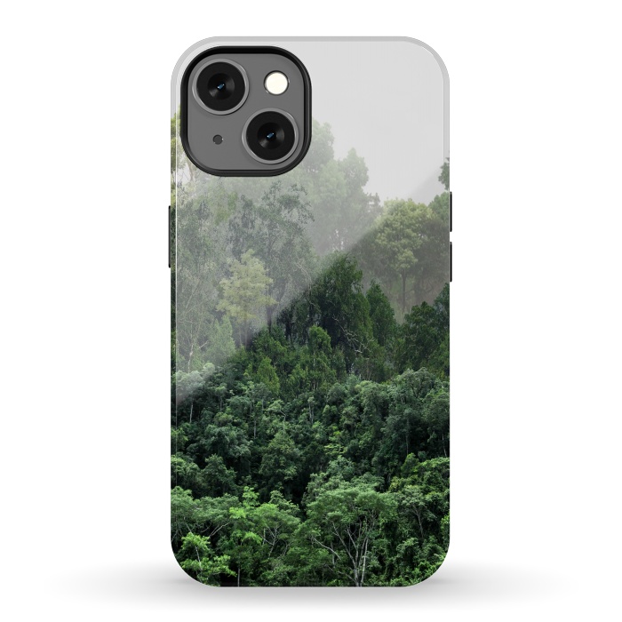 iPhone 13 StrongFit Tropical Foggy Forest by ''CVogiatzi.