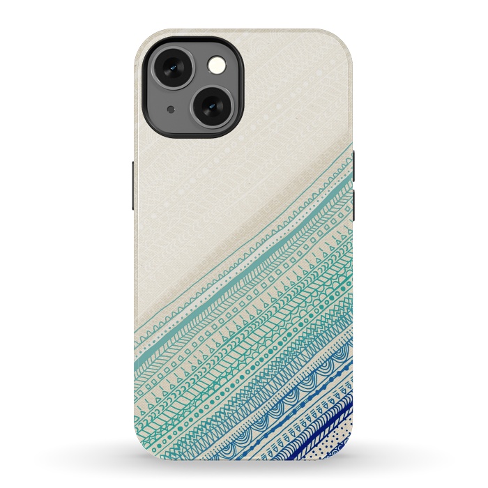 iPhone 13 StrongFit Ocean Tribal by Tangerine-Tane