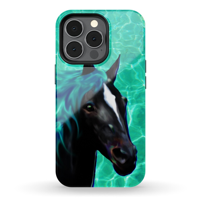 iPhone 13 pro StrongFit Horse Spirit Water Dream by BluedarkArt