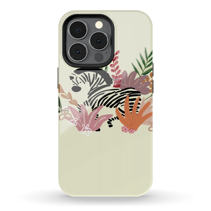 iPhone 13 pro StrongFit Zebra by Merveilleux Clement