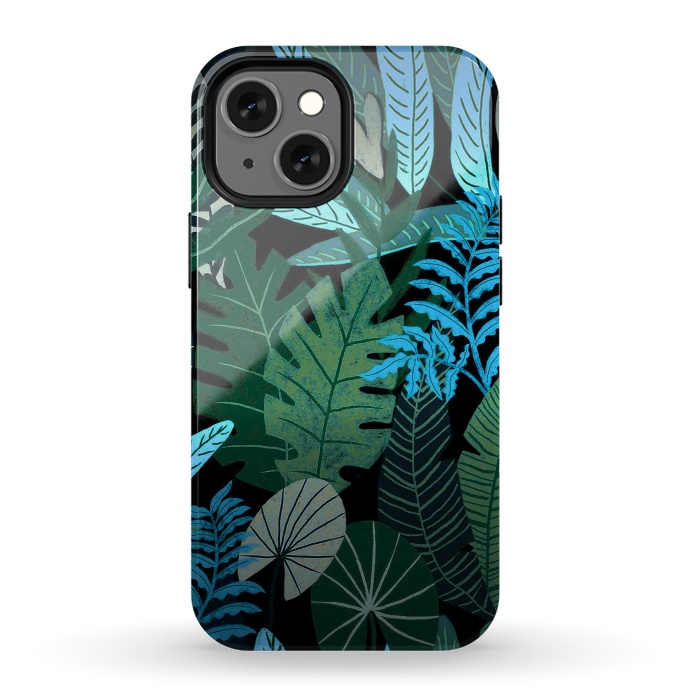 iPhone 13 mini StrongFit Tropical Jungle at Night- Eve's Jungle by  Utart