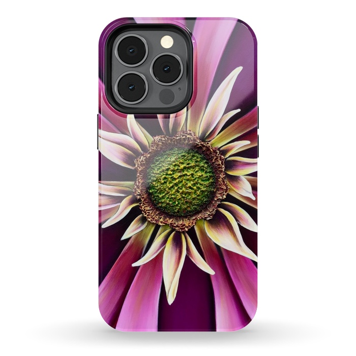 iPhone 13 pro StrongFit Pink Burst by Denise Cassidy Wood