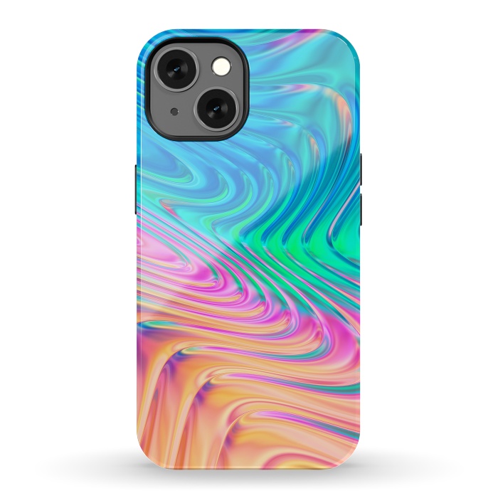 iPhone 13 StrongFit Abstract Vivid Waves by Art Design Works
