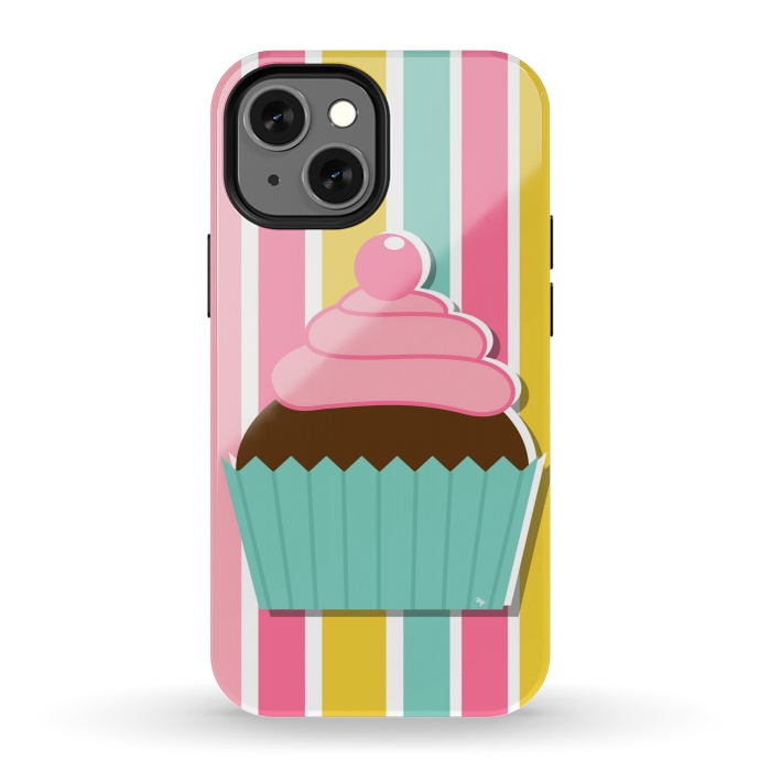 iPhone 13 mini StrongFit Colorful cupcake by Martina
