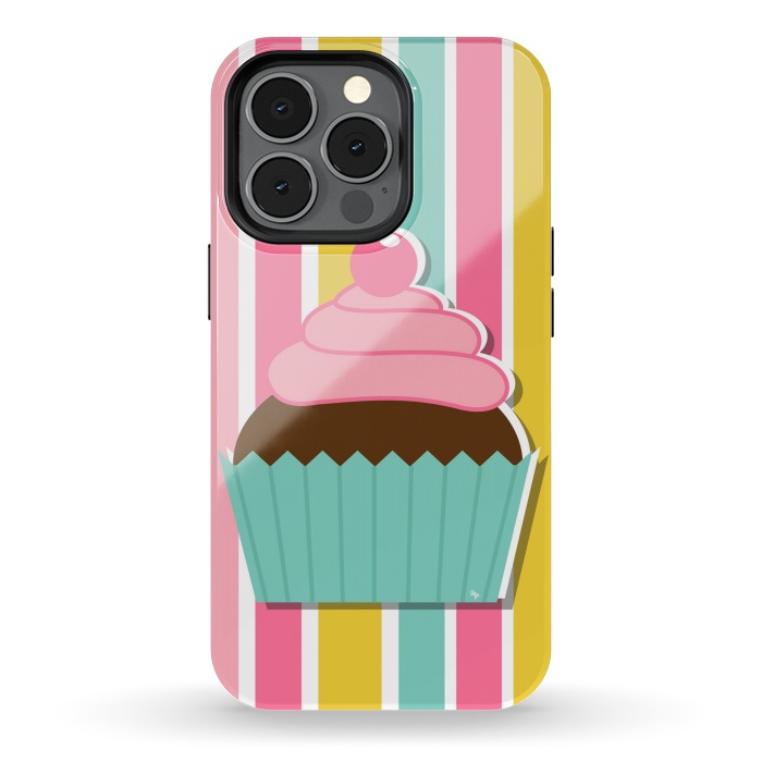 iPhone 13 pro StrongFit Colorful cupcake by Martina