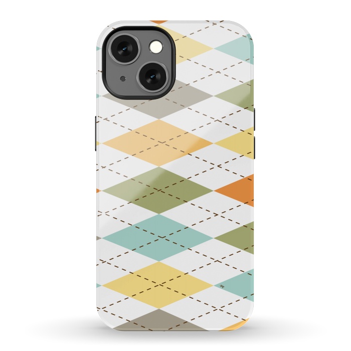 iPhone 13 StrongFit Modern diamond pattern by Martina