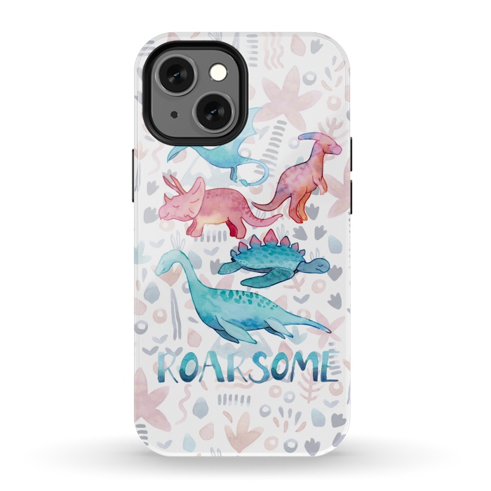 iPhone 13 mini StrongFit Roarsome Dino's by gingerlique