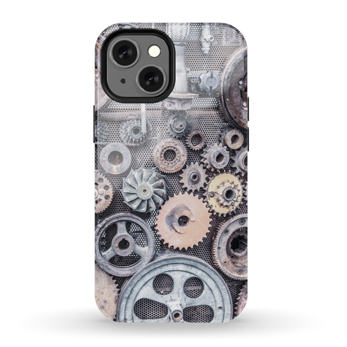 iPhone 13 mini StrongFit Vintage Steampunk Gear by Andrea Haase