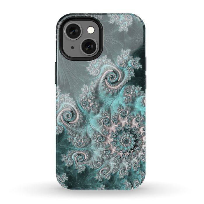 iPhone 13 mini StrongFit Swirly magical fractal by Andrea Haase