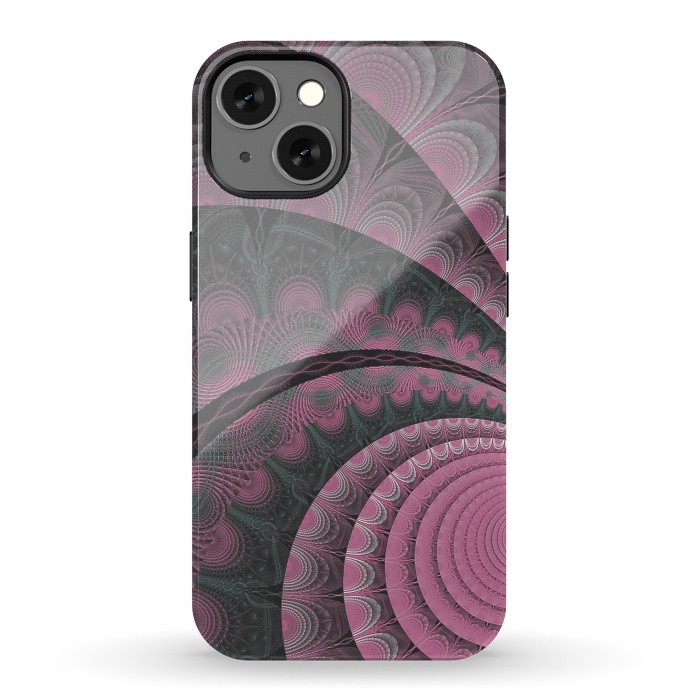 iPhone 13 StrongFit Pink Fractal Design by Andrea Haase