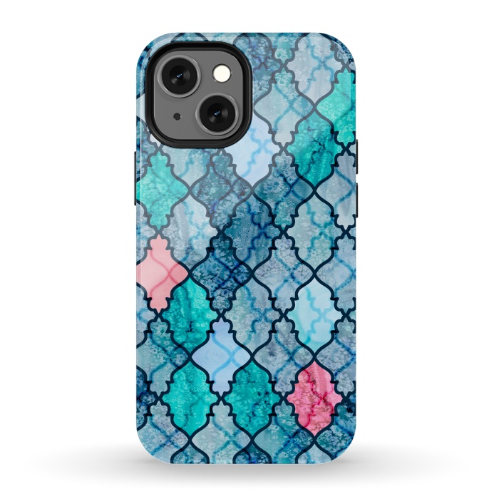 iPhone 13 mini StrongFit Moroccan Ocean by gingerlique