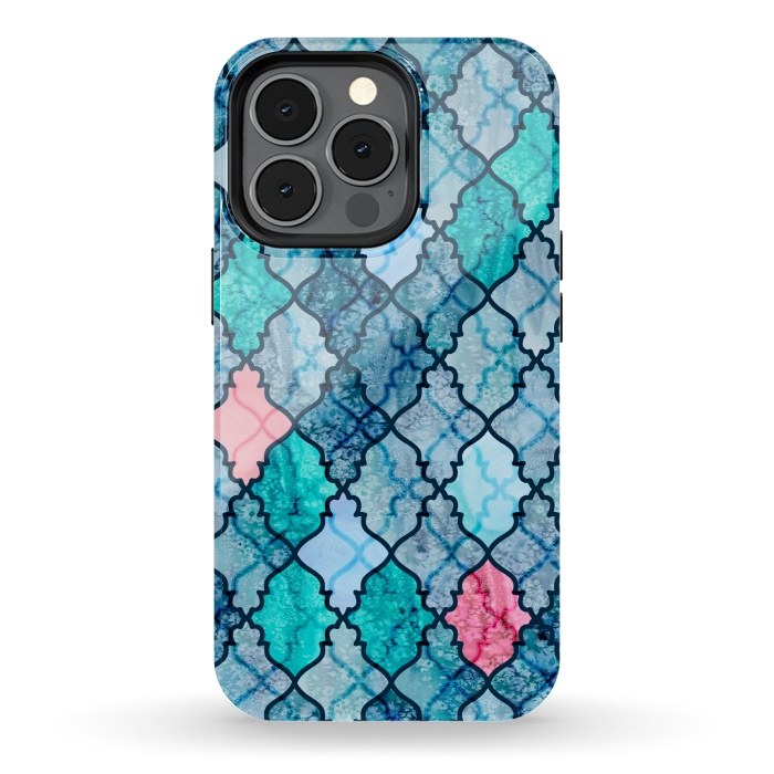 iPhone 13 pro StrongFit Moroccan Ocean by gingerlique