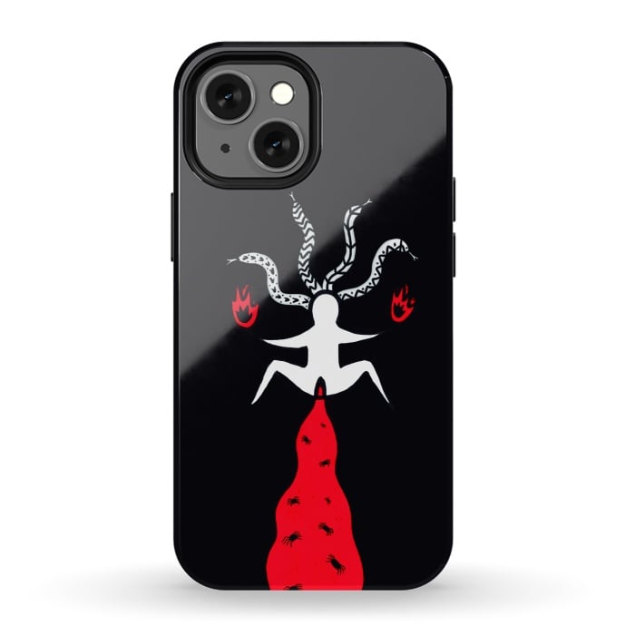 iPhone 13 mini StrongFit Witch Fire by Eva Fandiño