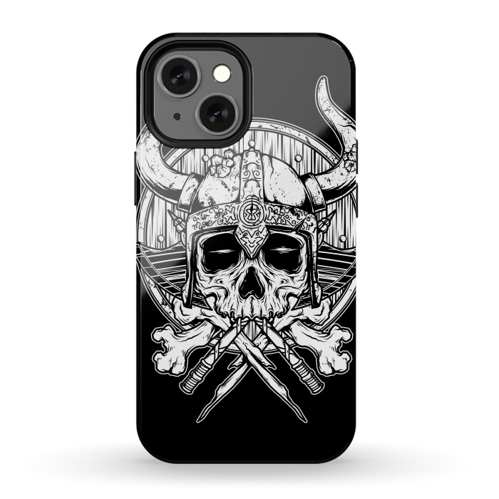iPhone 13 mini StrongFit Skull Viking by Afif Quilimo