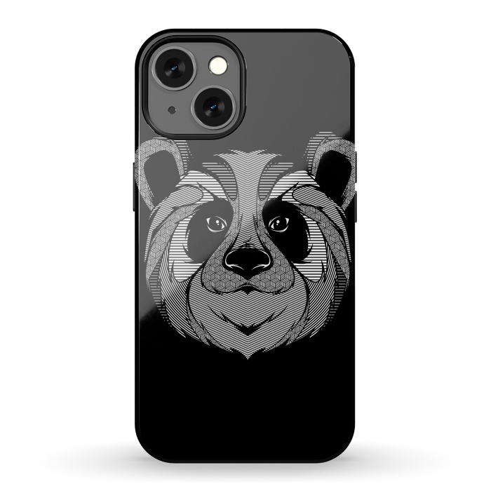 iPhone 13 StrongFit Panda Zentangle by Afif Quilimo