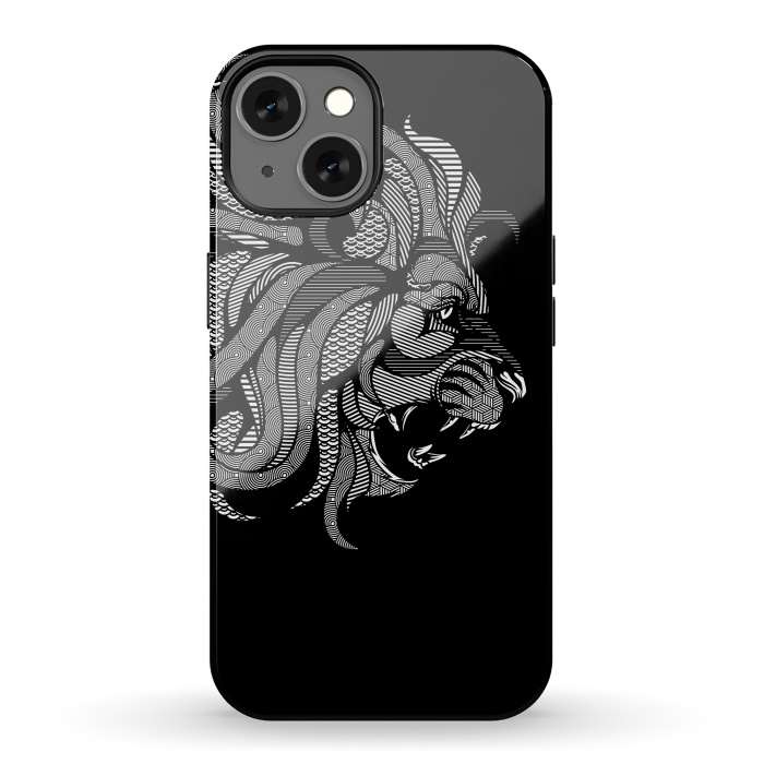 iPhone 13 StrongFit Lion Zentangle by Afif Quilimo