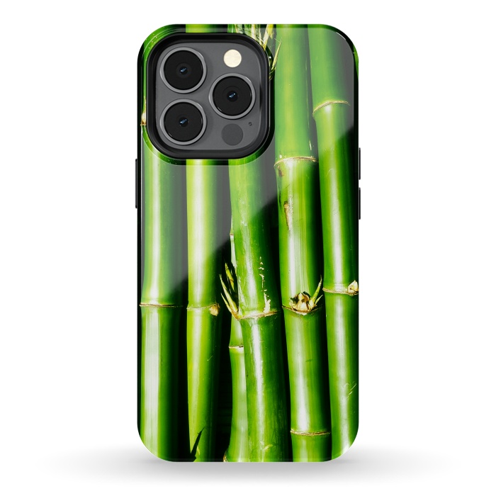 iPhone 13 pro StrongFit Bamboo Zen Green Nature by BluedarkArt