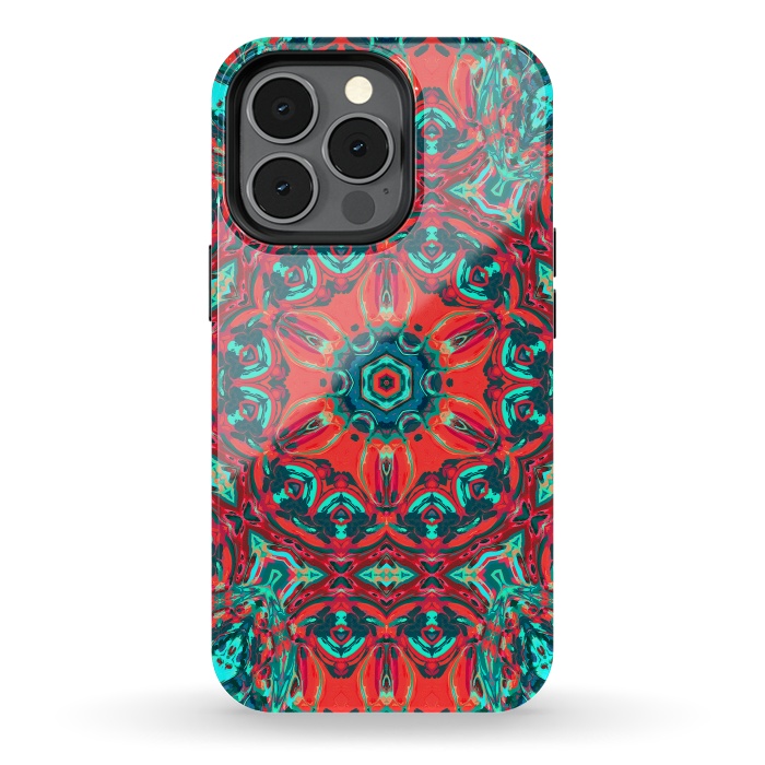 iPhone 13 pro StrongFit Abstract Mandala II by Art Design Works