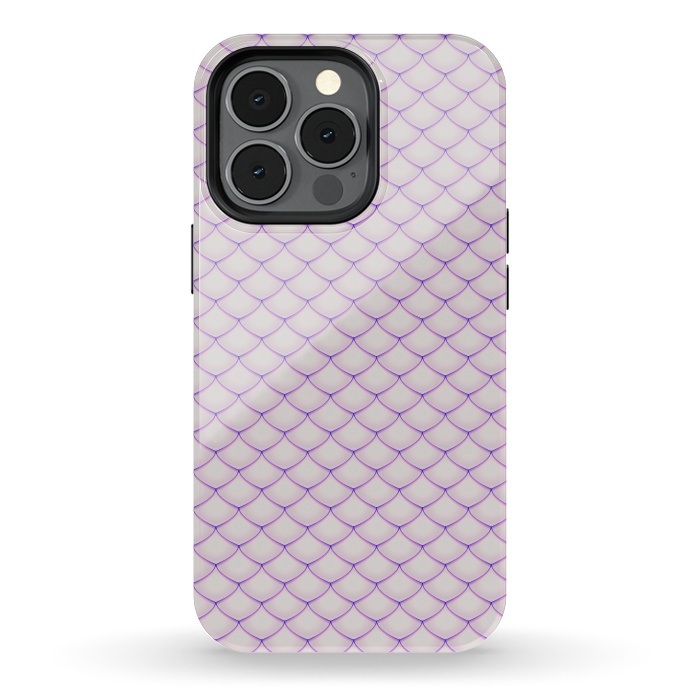 iPhone 13 pro StrongFit Pink Fish Scale Pattern by Art Design Works
