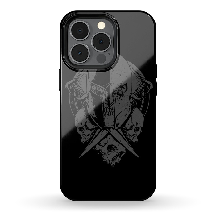 iPhone 13 pro StrongFit Skull Spartan by Afif Quilimo