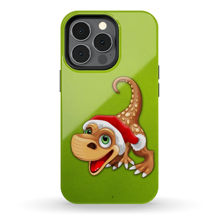 iPhone 13 pro StrongFit Dinosaur Baby Cute Santa Claus by BluedarkArt
