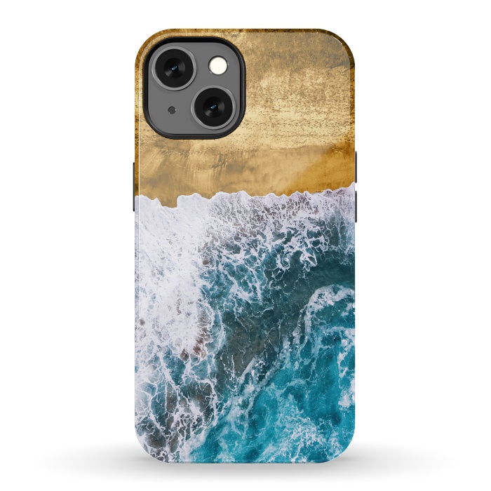 iPhone 13 StrongFit Tropical XVI - Golden Beach by Art Design Works