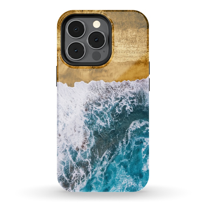 iPhone 13 pro StrongFit Tropical XVI - Golden Beach by Art Design Works