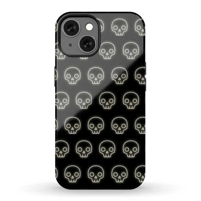 iPhone 13 StrongFit Neon skull by Laura Nagel