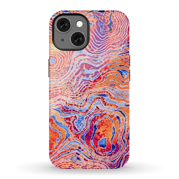 iPhone 13 StrongFit  Abstract Colorful Marble I by Art Design Works