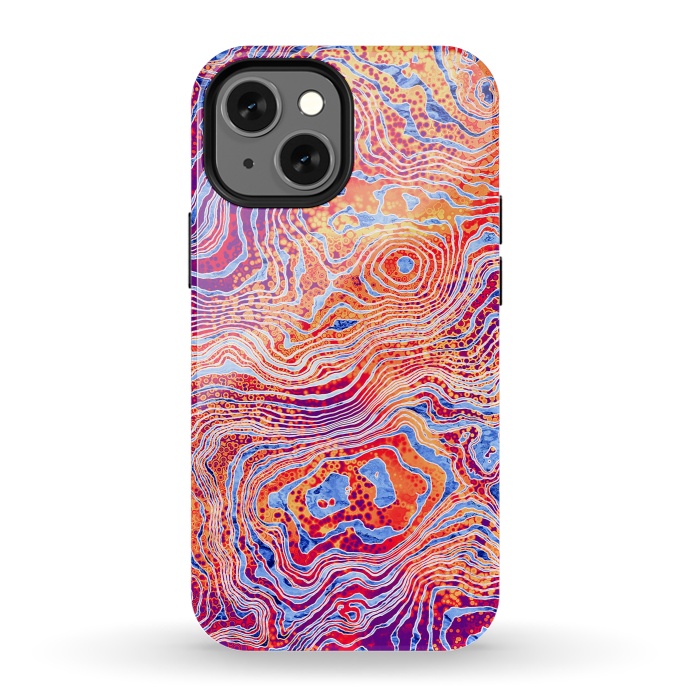 iPhone 13 mini StrongFit  Abstract Colorful Marble II by Art Design Works
