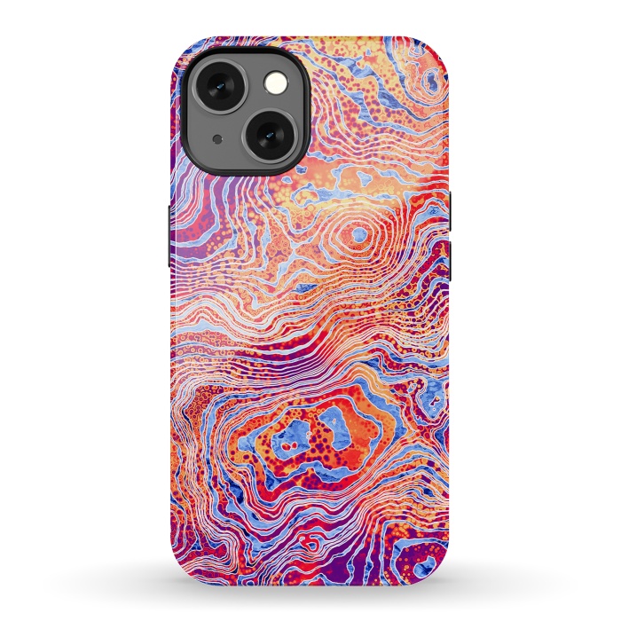 iPhone 13 StrongFit  Abstract Colorful Marble II by Art Design Works