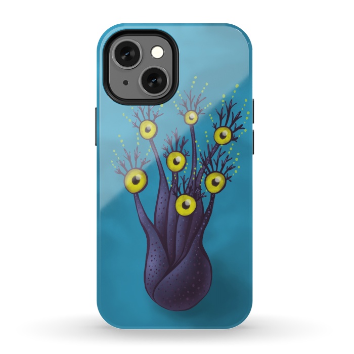 iPhone 13 mini StrongFit Tree Monster With Yellow Eyes | Digital Art by Boriana Giormova