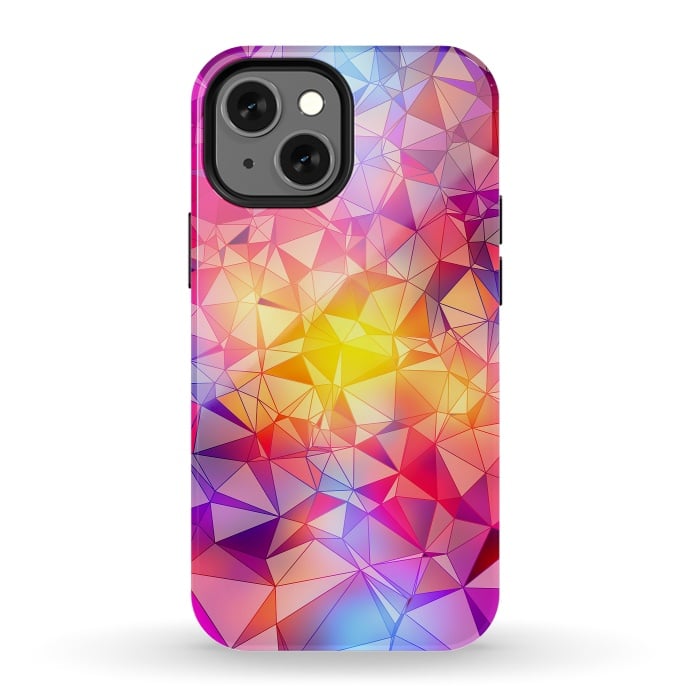 iPhone 13 mini StrongFit Colorful Low Poly Design by Art Design Works