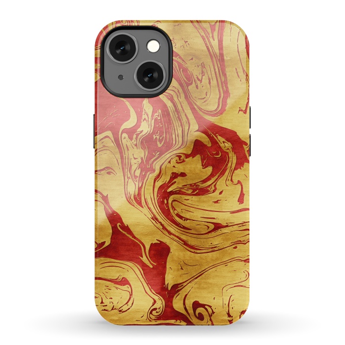iPhone 13 StrongFit Red Dragon Marble by Art Design Works