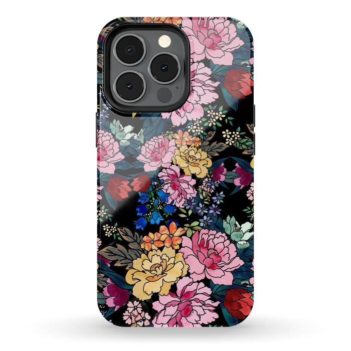 iPhone 13 pro StrongFit stylish winter flowers bouquets illustration  by InovArts