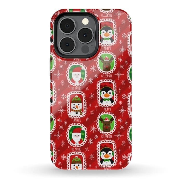iPhone 13 pro StrongFit Santa and Friends by Noonday Design