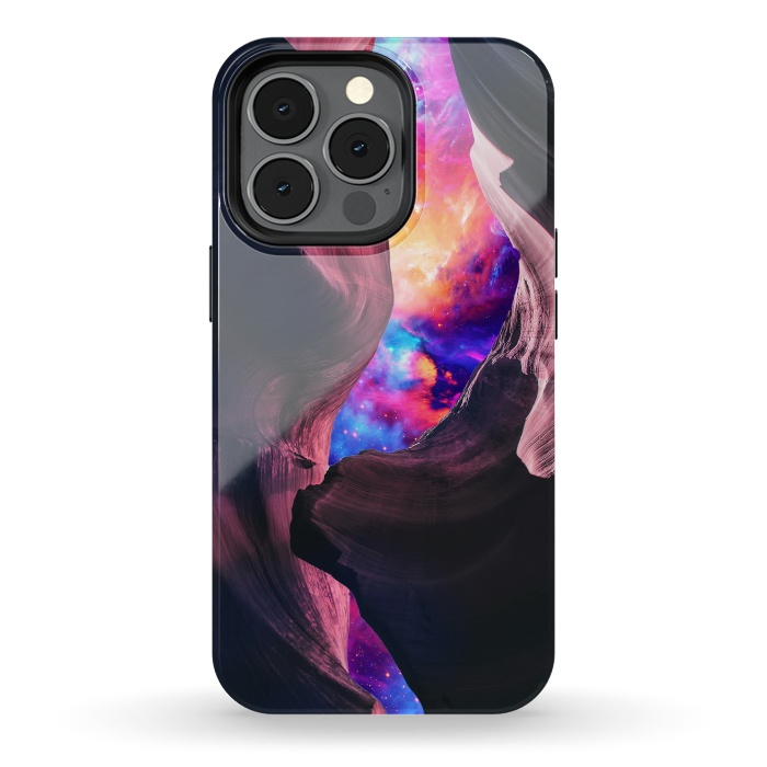 iPhone 13 pro StrongFit Grand Canyon with Colorful Space Collage by Art Design Works