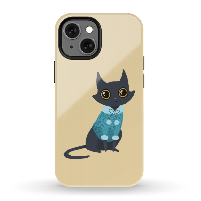 iPhone 13 mini StrongFit Cozy cat by Laura Nagel