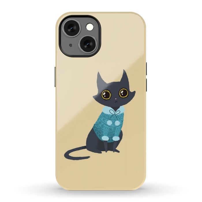 iPhone 13 StrongFit Cozy cat by Laura Nagel