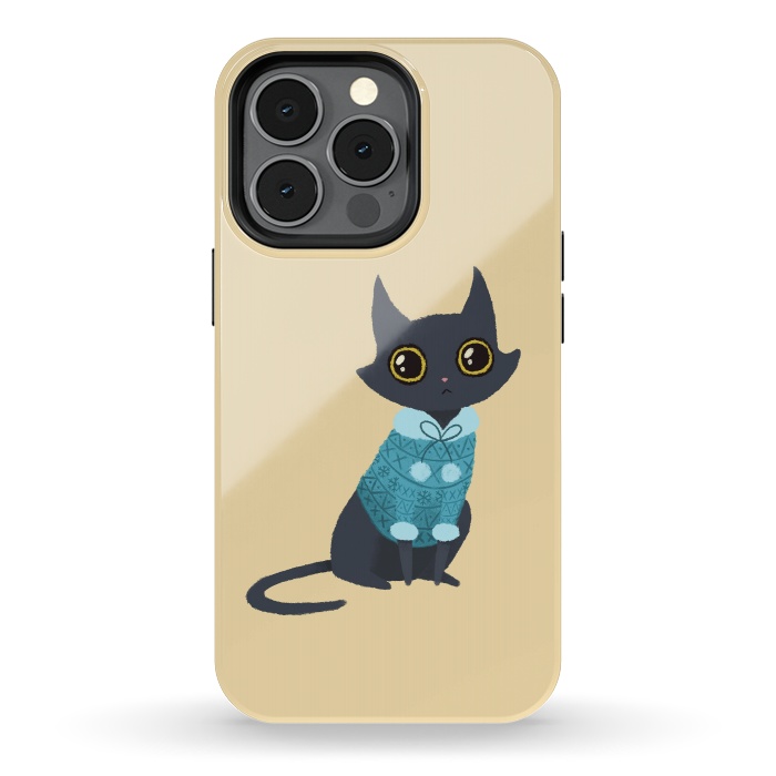 iPhone 13 pro StrongFit Cozy cat by Laura Nagel