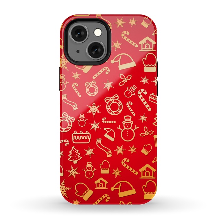 iPhone 13 mini StrongFit Christmas Pattern by Art Design Works