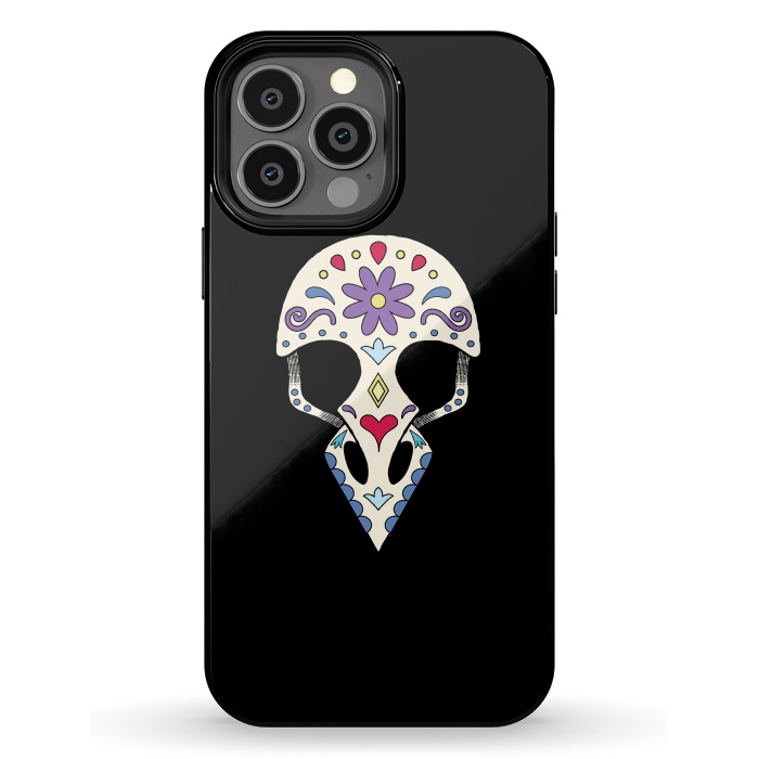 iPhone 13 Pro Max StrongFit Bird sugar skull by Laura Nagel
