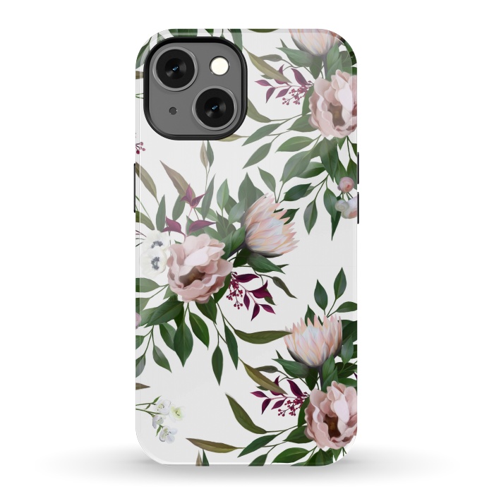 iPhone 13 StrongFit Bouquet With a Protea | White by Elzbieta Malyska