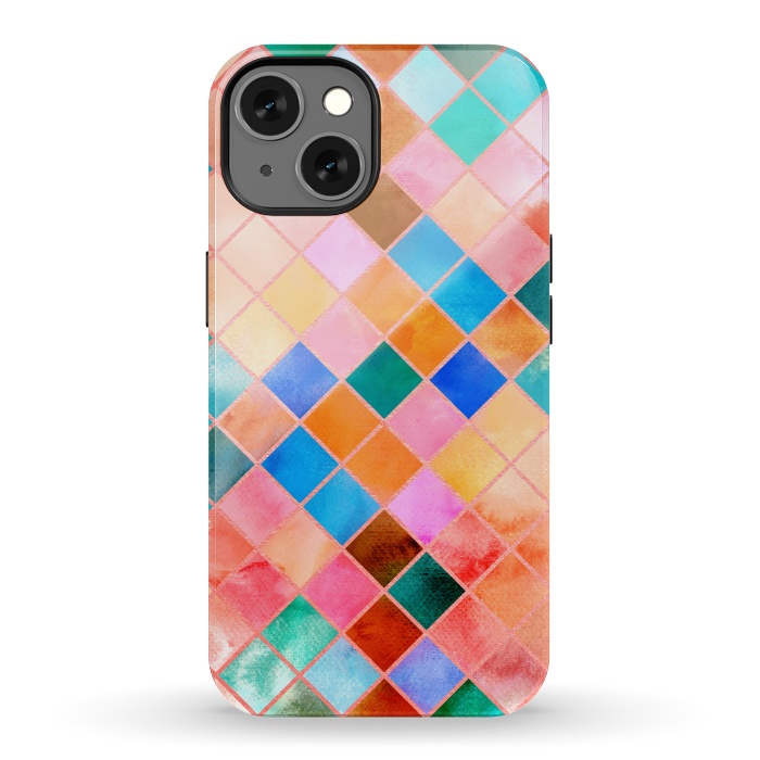 iPhone 13 StrongFit Stylish Watercolor Pattern by Art Design Works