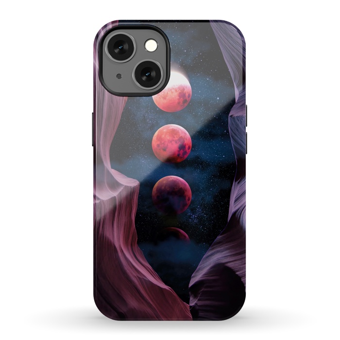 iPhone 13 StrongFit Grand Canyon with Space & Bloody Moon - Collage V by Art Design Works