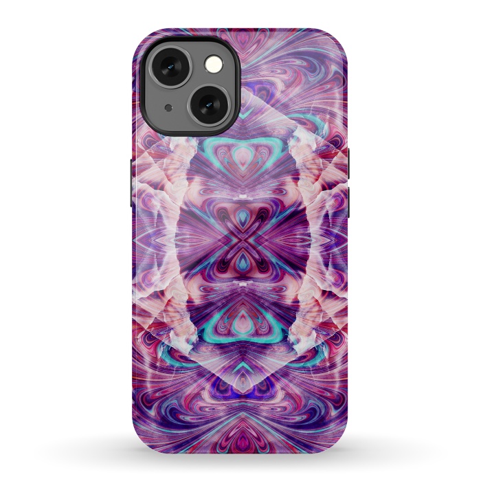 iPhone 13 StrongFit Psychedelic precious gemstone marble by Oana 