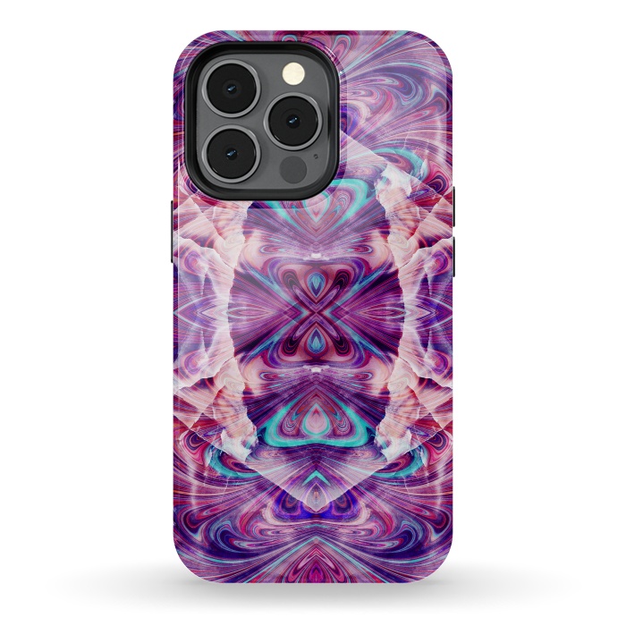 iPhone 13 pro StrongFit Psychedelic precious gemstone marble by Oana 